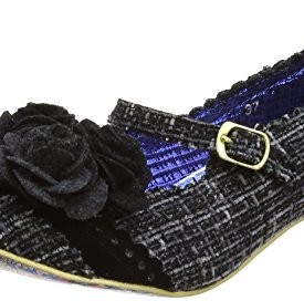Irregular-Choice-Womens-Daisy-Dayz-Court-Shoes-2654-64L-36-BlackGrey-Tweed-35-UK-36-EU-0