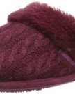 Isotoner-Womens-Cable-Knit-Pillowstep-Mule-Berry-Slippers-95327BER6-6-UK-39-EU-0