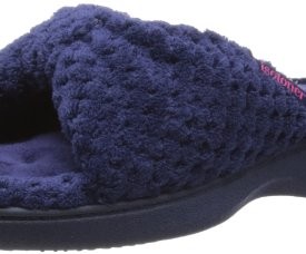 Isotoner-Womens-Knot-Front-Popcorn-Mule-Slippers-95312NAV5-Navy-5-UK-38-EU-0