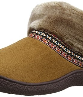 Isotoner-Womens-Pillowstep-Boot-with-Fur-Cuff-Slippers-95356TAN6-Tan-6-UK-39-EU-Regular-0