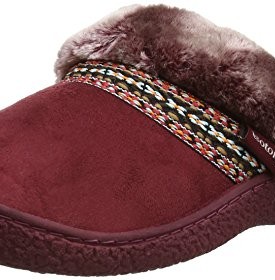 Isotoner-Womens-Swept-Back-Pillowstep-Mule-with-Fur-Cuff-Slippers-95355RED7-Chilli-Red-7-UK-40-EU-Regular-0
