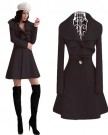 Izaac-Womens-Slim-Fit-Ruffle-Winter-Woolen-Jacket-Coat-Overcoat-Long-Jacket-Asia-XXLUK-12-Black-0