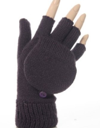 JA-Ladies-Purple-Knitted-Fingerless-Mitten-Cap-Gloves-0