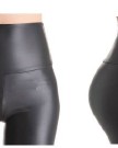 JNTworld-Women-sexy-wet-look-Tight-shine-liquid-metallic-faux-Leather-high-waisted-leggings-party-lookPVC-look-XLUK-14-16-matt-black-0-1