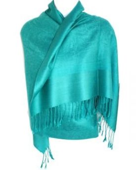 Jacquard-Paisley-Pashmina-Shawl-Scarf-Stole-Wrap-Turquoise-0