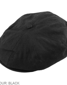 Jaxon-Newsboy-Cotton-Cap-Black-Small-0