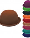Jazooli-100-Wool-Plain-Womans-Fashion-Vouge-Vintage-Bowler-Derby-Hat-Cap-Brown-0