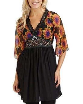 Joe-Browns-Womens-Stand-Out-Floaty-Tunic-Blouse-Black-Multi-12-0