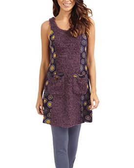 Joe-Browns-Womens-Textured-Knit-Sleeveless-Tunic-Top-Purple-10-0