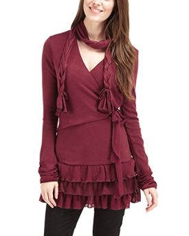 Joe-Browns-Womens-Wonderful-Wrap-Long-Sleeve-Knitted-Top-Burgundy-18-0