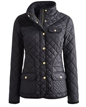 Joules-Ladies-Quilted-Calverly-Jacket-Coat-Black-0