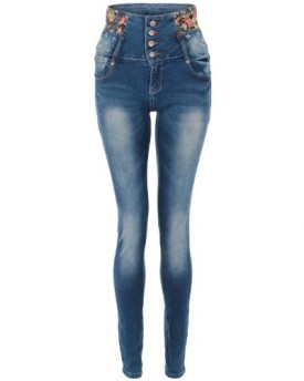 KRISP-High-Waisted-Skinny-Slim-Jeans-Trousers-Pants-Sexy-Dark-Wash-Stretch-0