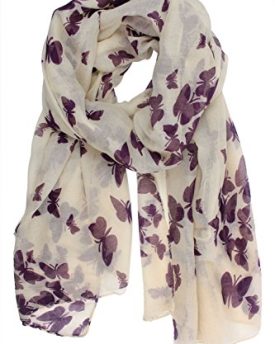 KobwaTM-Beige-Charming-Elegant-Lady-Butterfly-Print-Soft-Long-Scarf-Wrap-Shawl-With-Kobwas-Keyring-0