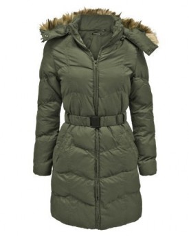 LADIES-BRAVE-SOUL-FUR-HOODED-QUILTED-PADDED-LINED-PARKA-JACKET-KHAKI-10-0
