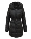 LADIES-PUFFER-PADDED-COLLAR-BELTED-LONG-WARM-DOWN-PARKA-JACKET-BLACK-10-0-0