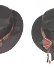 LADIES-WAX-HAT-WITH-BOW-BROWN-OR-GREEN-MEDIUM-58CM-GREEN-0-3