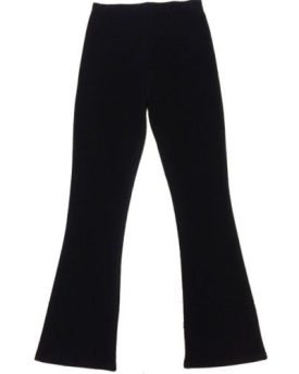 LADIES-WOMEN-BOOTLEG-STRETCH-FINELY-RIBBED-ELASTICATED-WAIST-WORK-TROUSERS-PLUS-SIZES-Uk-22-Inside-Leg-27-Black-0