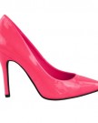 LADIES-WOMENS-BRIGHT-FLUORESCENT-NEON-POINTED-TOE-COURT-SHOES-HIGH-HEELS-SIZE-UK-6-Neon-Pink-0-1