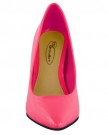 LADIES-WOMENS-BRIGHT-FLUORESCENT-NEON-POINTED-TOE-COURT-SHOES-HIGH-HEELS-SIZE-UK-6-Neon-Pink-0-3