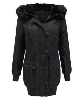 LADIES-WOMENS-OVERSIZED-FUR-HOODED-QUILTED-PADDED-MILITARY-PARKA-JACKET-COAT-NAVY-10-0