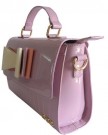 LYDC-Womens-Faux-Patent-Leather-Glossy-Satchel-Shoulder-Bag-Bow-Handle-Quilted-Designer-Fashion-Elegant-Evening-Colors-Lavender-0-0
