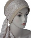 Lace-Embroided-Headwear-Beige-0-2