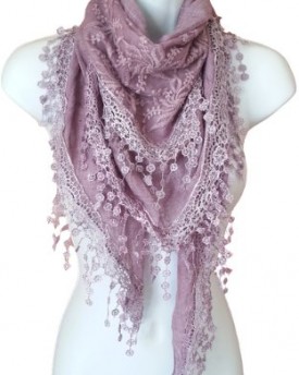 Lace-Triangle-Scarf-Floral-Embroidery-Tassel-Fashion-Purple-0