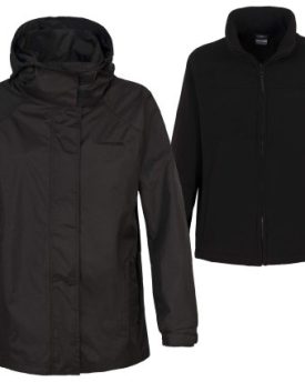 Ladies-3-in-1-Trespass-Bengairn-Waterproof-5000mm-Jacket-with-Detachable-Fleece-Black-Size-16-0