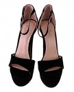 Ladies-BEBO-Black-Faux-Suede-Very-High-Heel-Platform-Ankle-Strap-Sandal-Shoes-6-0-2