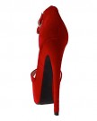 Ladies-BEBO-Red-Faux-Suede-Very-High-Heel-Platform-Ankle-Strap-Sandal-Shoes-6-0-1