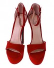 Ladies-BEBO-Red-Faux-Suede-Very-High-Heel-Platform-Ankle-Strap-Sandal-Shoes-6-0-2
