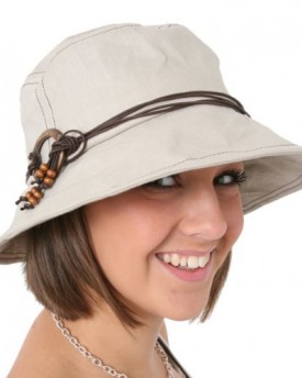 Ladies-Beige-Shapeable-Brim-Sun-Hat-With-Beaded-Rope-String-Round-Brim-0