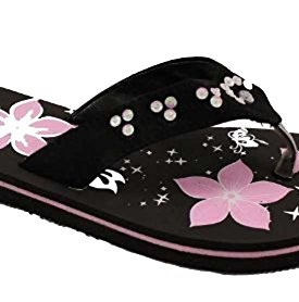 Ladies-Black-Summer-Flat-Sole-Beach-Flip-Flop-Sandals-Size-3-to-7-UK-HOLIDAY-CASUAL-8-UK-Black-Pink-0