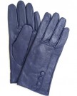 Ladies-Butter-Soft-Navy-Leather-Glove-with-Button-Feature-Warm-Fleece-Lining-Large-75-0