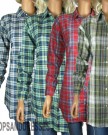 Ladies-Checked-Shirts-Long-Loose-Fit-Check-Blouses-with-Pockets-OLIVE-EU-44-UK-16-0-0