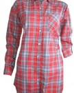 Ladies-Checked-Shirts-Long-Loose-Fit-Check-Blouses-with-Pockets-OLIVE-EU-44-UK-16-0-3