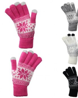 Ladies-Chunky-Knitted-Winter-Warm-Thermal-Touch-Screen-ipad-iphone-Smart-Phone-Glove-Black-0