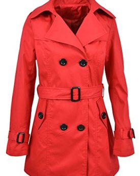 Ladies-Double-Brested-Mac-Jacket-Trench-Coat-Red-14-0