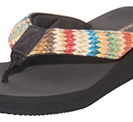 Ladies-Dunlop-Brown-Beige-Summer-Sandals-Flip-Flops-Casual-New-Wedge-Toe-Post-0