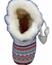 Ladies-Famous-Dunlop-ANNABELLE-Nordic-Bootee-slippers-faux-fur-lining-CREAM-MULTI-sizes-Medium-UK-sizes-5-6-0-4