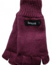 Ladies-Fingerless-Knitted-Gloves-Thinsulate-Thermal-Acrylic-Winter-Warm-Raspberry-0