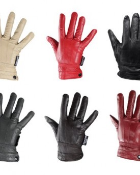 Ladies-Fleece-Lined-Designer-Leather-Driving-Glove-Seamed-Design-Button-Fasten-Coloured-Leather-Glove-Black-SM-0