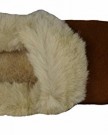 Ladies-Genuine-Sheepskin-Collar-Slippers-with-Soft-Sole-Brown-size-4-UK-0-3