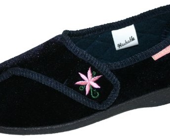 Ladies-Girls-Dunlop-Velcro-Fastening-Washable-Adjustable-Slippers-Sizes-3-8-5-UK-Navy-Blue-0
