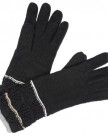 Ladies-Hallie-Winter-Accessory-Set-Scarf-Gloves-Black-Knit-Lacy-Crochet-Trim-0-0