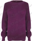 Ladies-Long-Sleeve-Chunky-Knitted-OverSized-Baggy-Womens-Plain-Jumper-Top-8-14-0-2