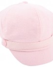 Ladies-Louise-Bakerboy-Cap-Button-Trim-Hat-Fashion-Accessory-Winter-Pink-0-1