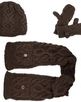 Ladies-Mocca-Elin-Winter-Accessory-Set-Beanie-Hat-Pocket-Scarf-Mitten-Gloves-0
