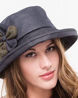 Ladies-Navy-Waterproof-Wax-Casual-Outdoor-Hat-Emily-0