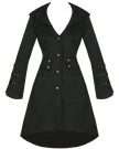 Ladies-New-Black-Gothic-Military-Jacquard-Steampunk-Floral-Brocade-Jacket-Coat-0-0
